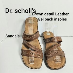 Dr. Scholl's brown leather Sandals Size 7.5